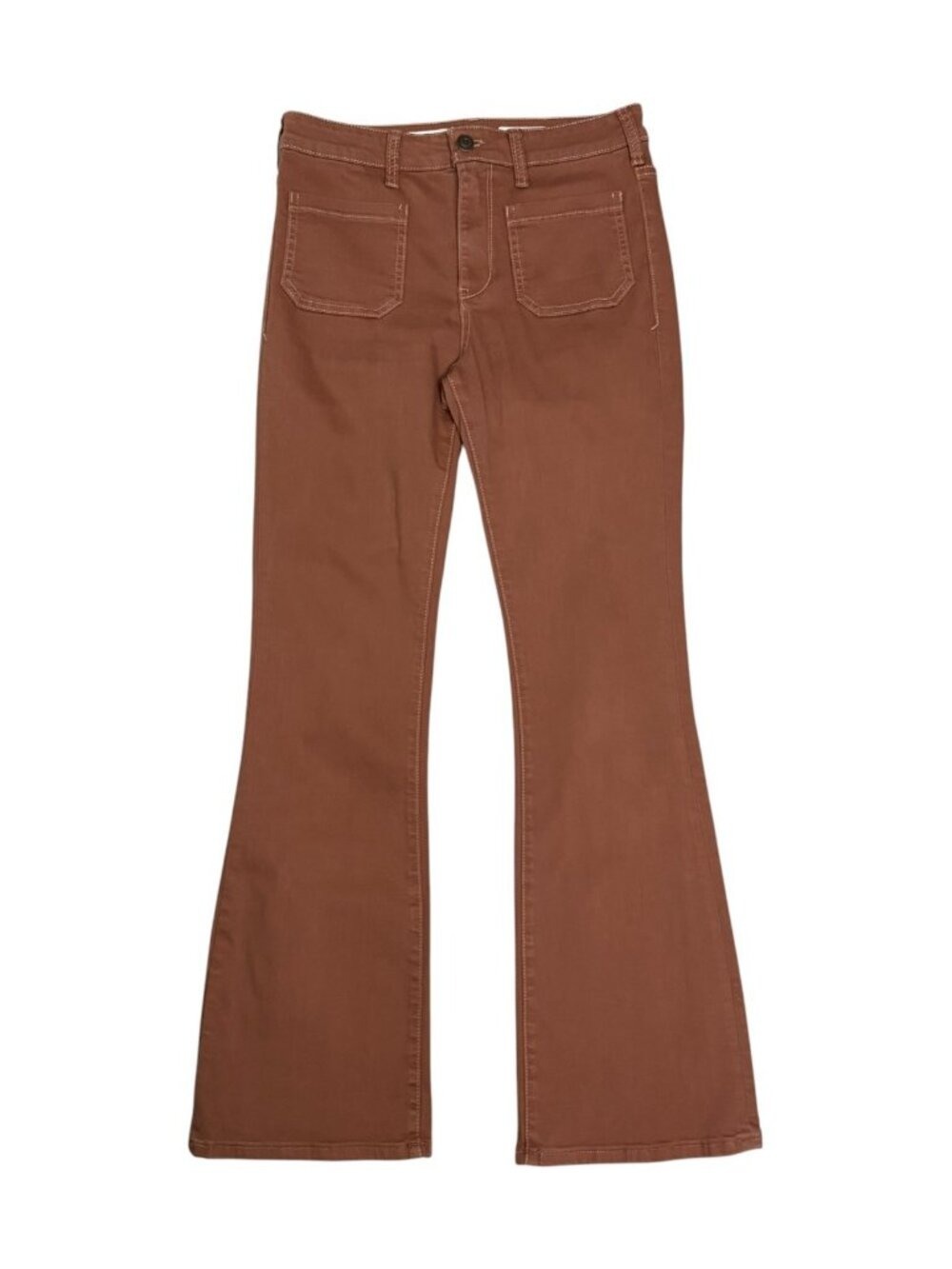ANTHROPOLOGIE PILCRO Flare Bootcut Pants Copper Casual Trousers Womens 27